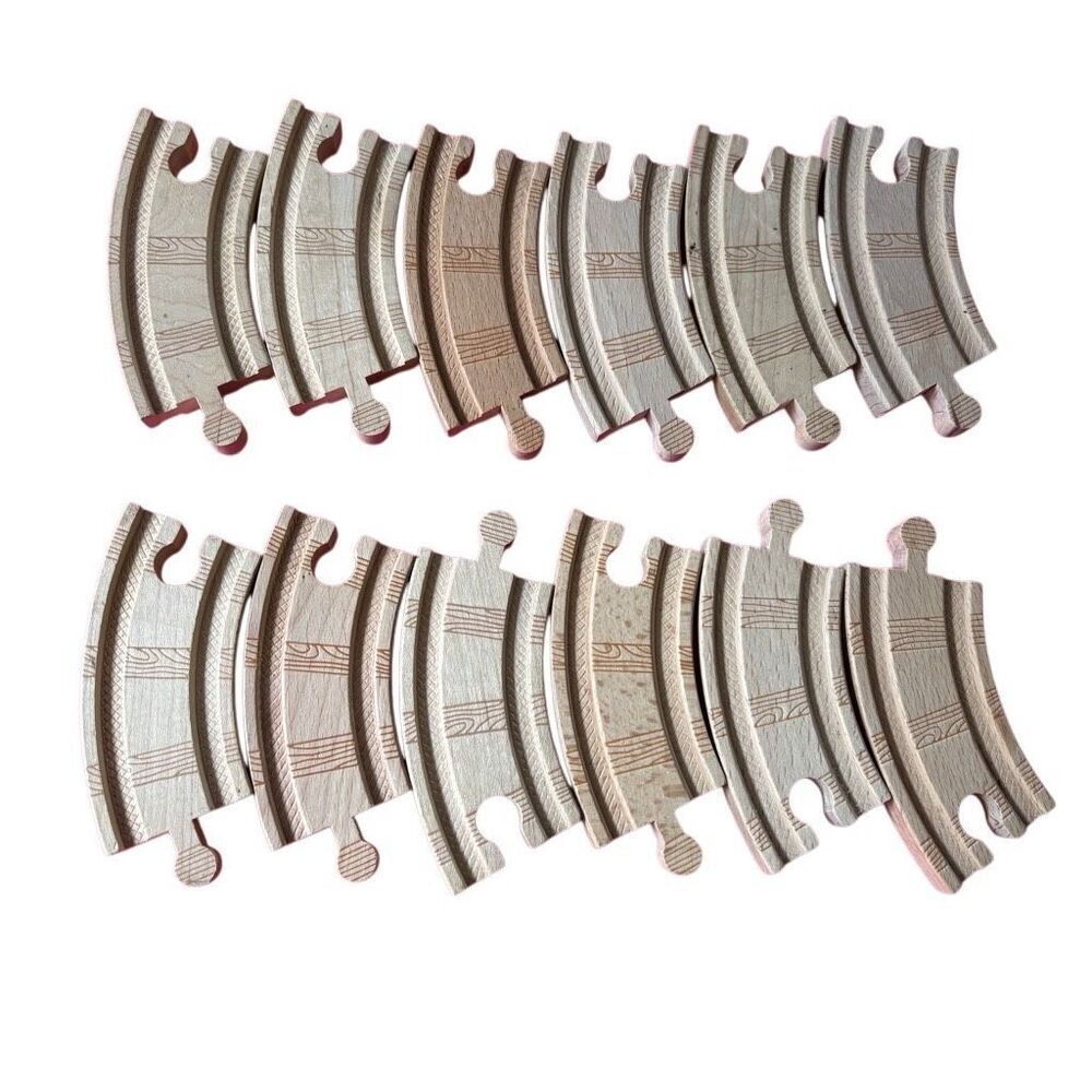 Thomas & Friends Lot Of 12 4” Curved Train Track Pieces
